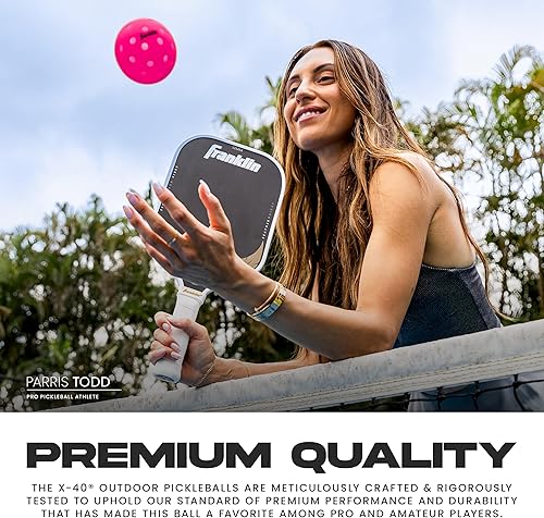 Miniatura 5 de Franklin Sports Pelotas de pickleball para exteriores, bolas de pickleball X-40, aprobadas por Estados Unidos (USAPA), bola oficial del US Open Ball