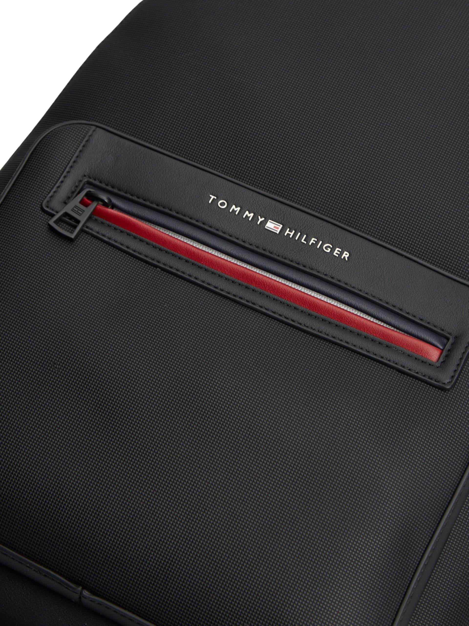Tommy Hilfiger Mochila Hombre Foundation Backpack con compartimento para portátil, Negro (Black), Talla Única