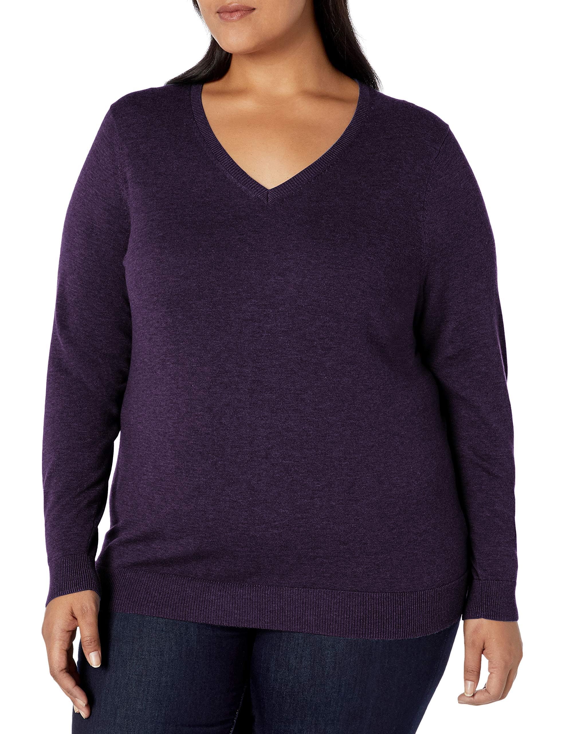 Amazon EssentialsWomen's Classic-Fit Lightweight Long-Sleeve V-Neck Sweater (Available in Plus Size)