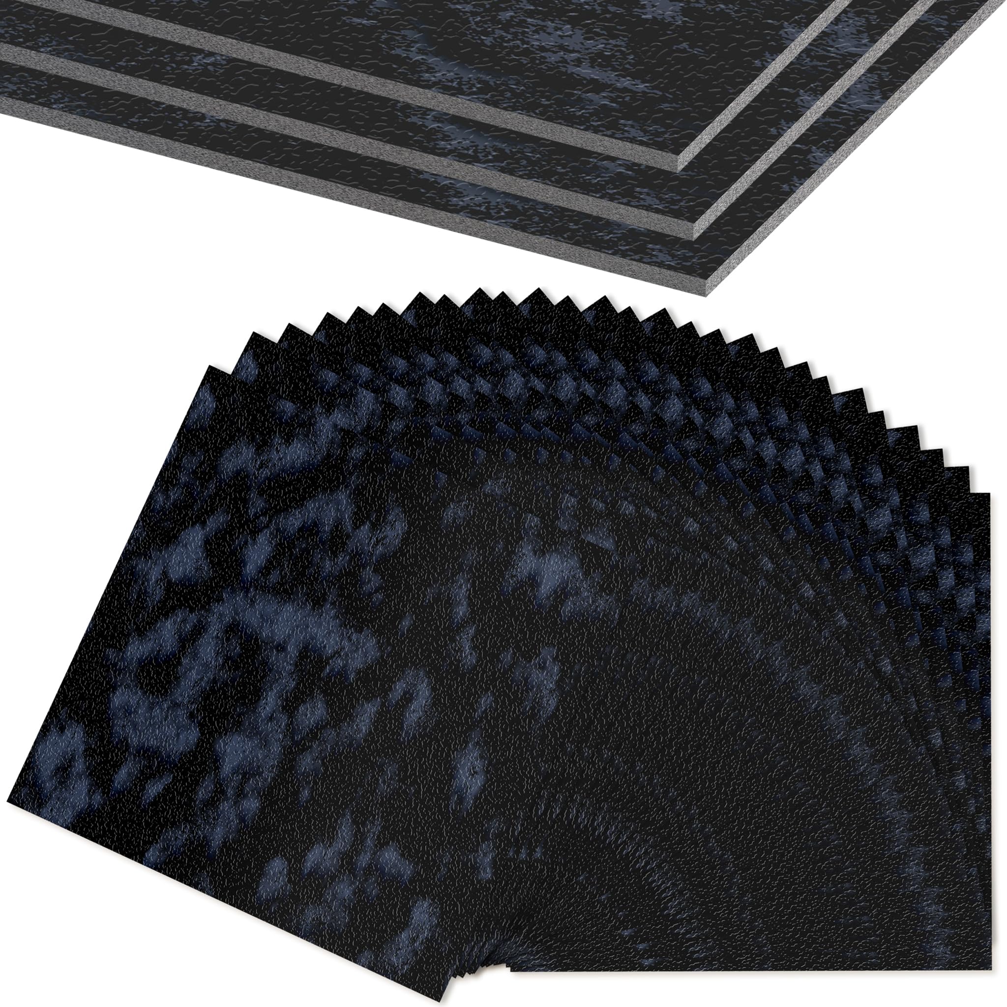 30 x 30 cm, rivestimento per pavimenti in vinile, laminato, antiscivolo, impermeabile, autoadesiva, 5,02 m², spessore 1,5 mm (54 pezzi, tipo G)