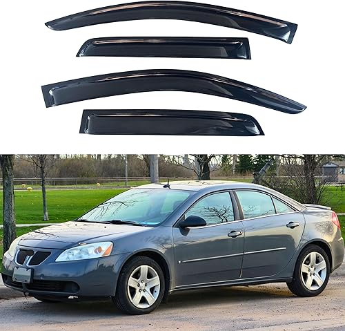 Miniatura 38 de IG - Visera para ventana de automóvil, protector contra la lluvia, el sol y el viento, con cinta adhesiva, deflector extraduradero para ventana