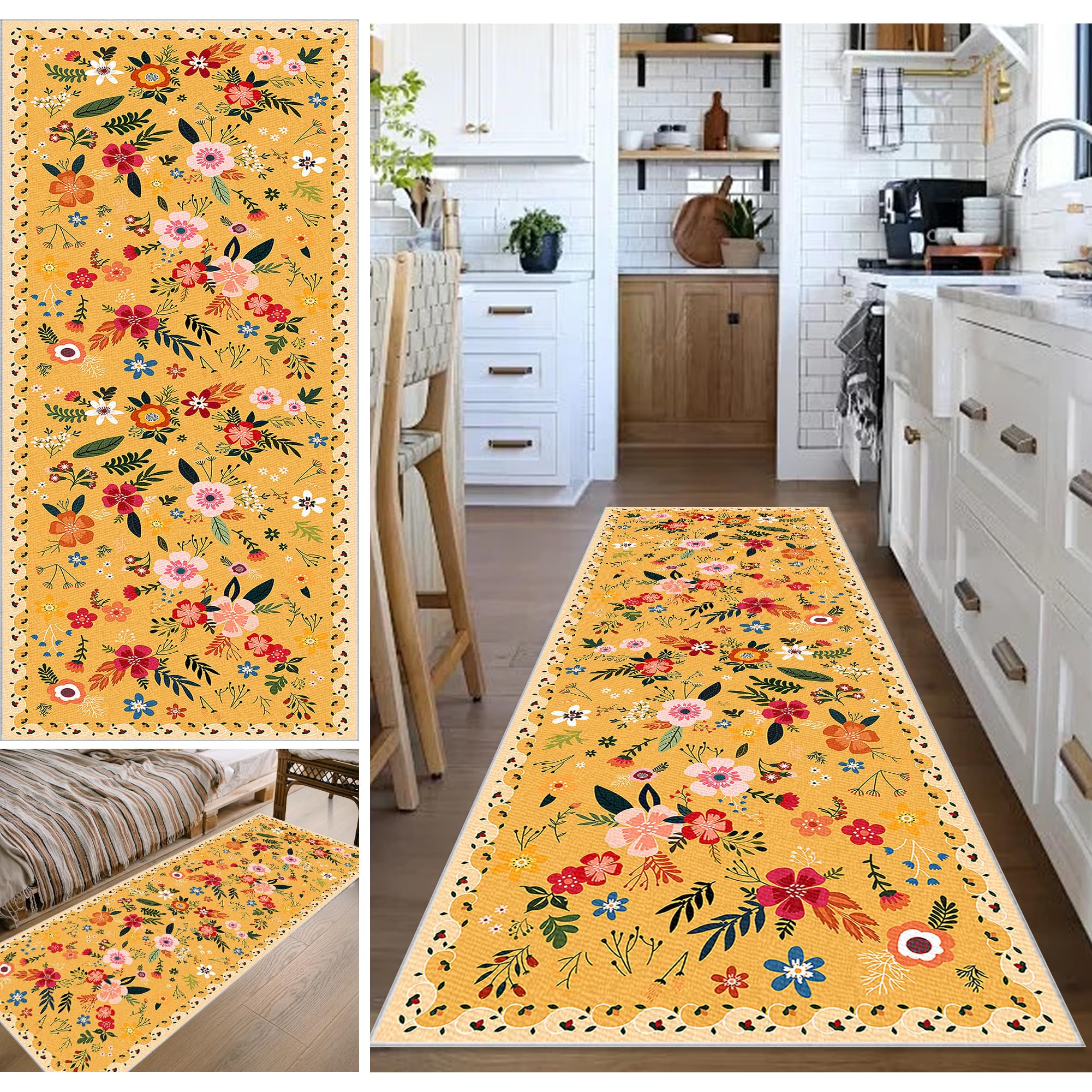Dywan chodnik do przedpokoju kuchennego antypoślizgowy zmywalny 70 x 500 cm dywanik kuchenny dywanik wejściowy do wnętrza chodnik chodnik do kuchni dywan salon krótkie futro dywan sypialnia