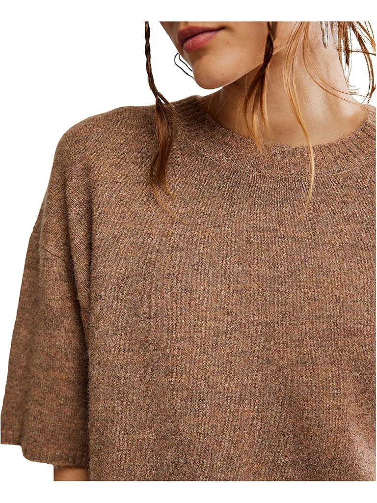 Brown Free People Margot Sweater Tee