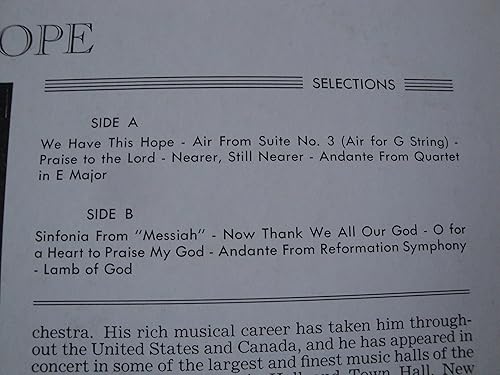 Miniatura 3 de We Have This Hope Wargo Symphonette Vinyl Lp George Wargo Chapel Records Stereo