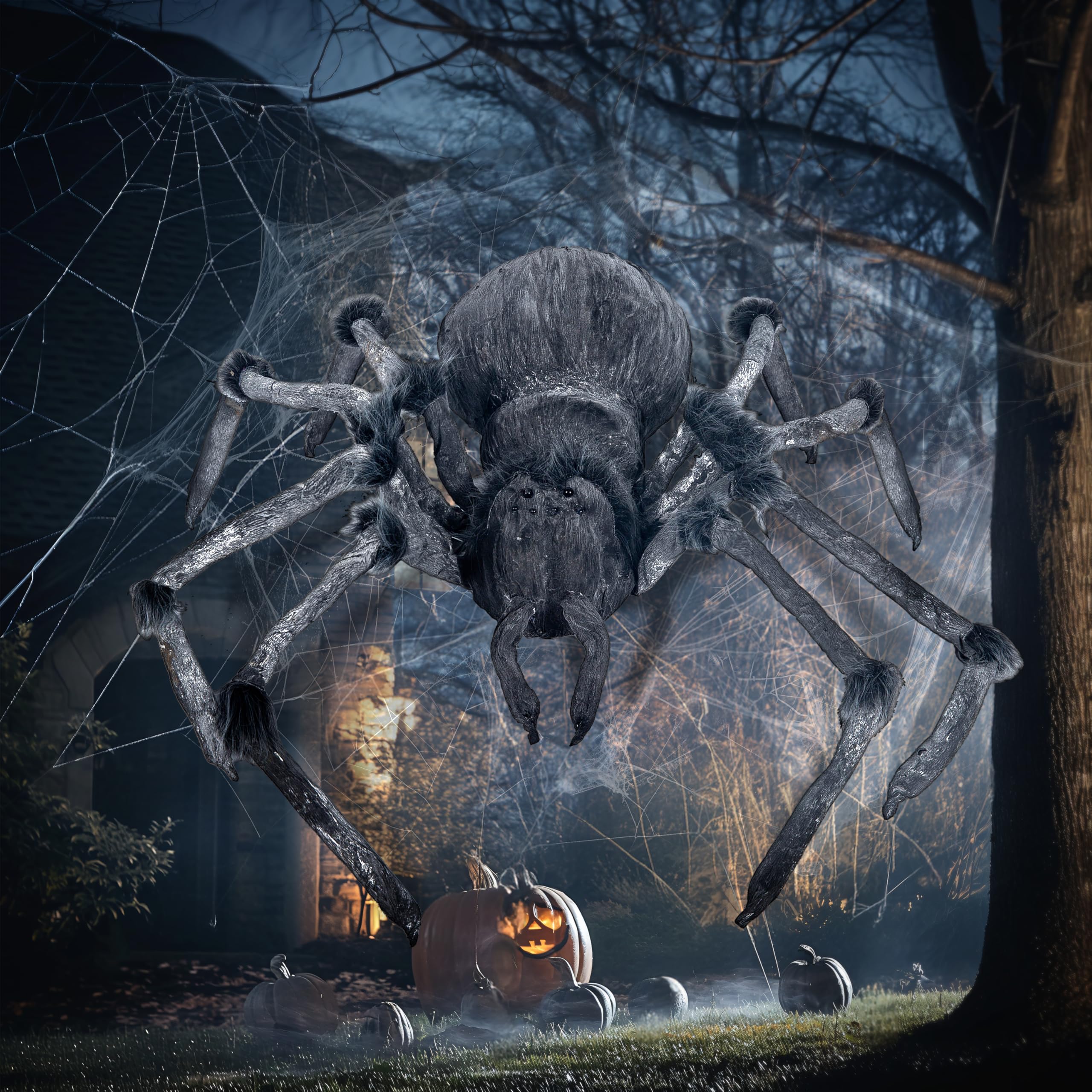 Amazon.co.jp: JOYIN ハロウィン 45インチ 怖い蜘蛛の装飾 最高の