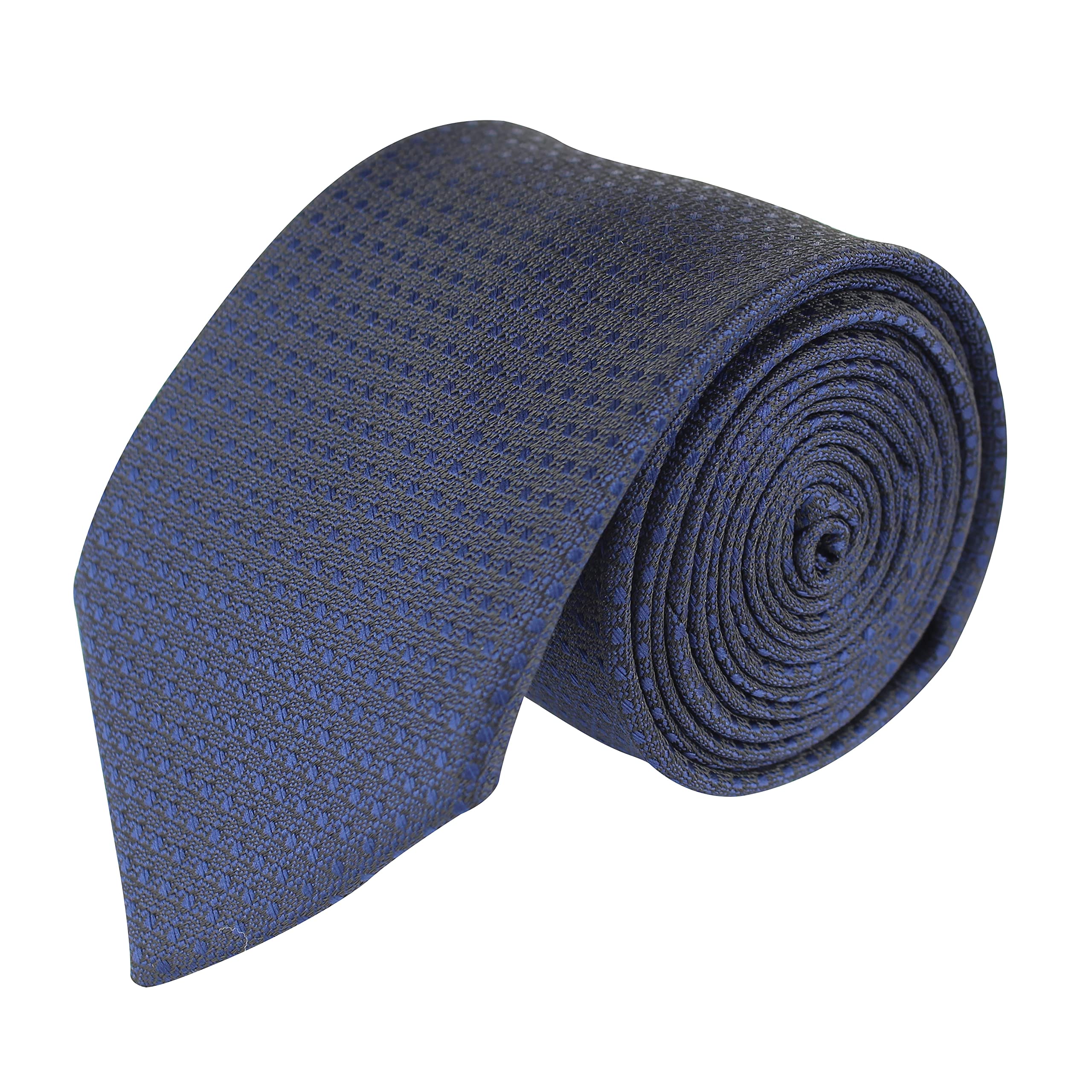 kovove Kavove The Self Pleasing Polka Dot Blue Necktie For Men-picture-18