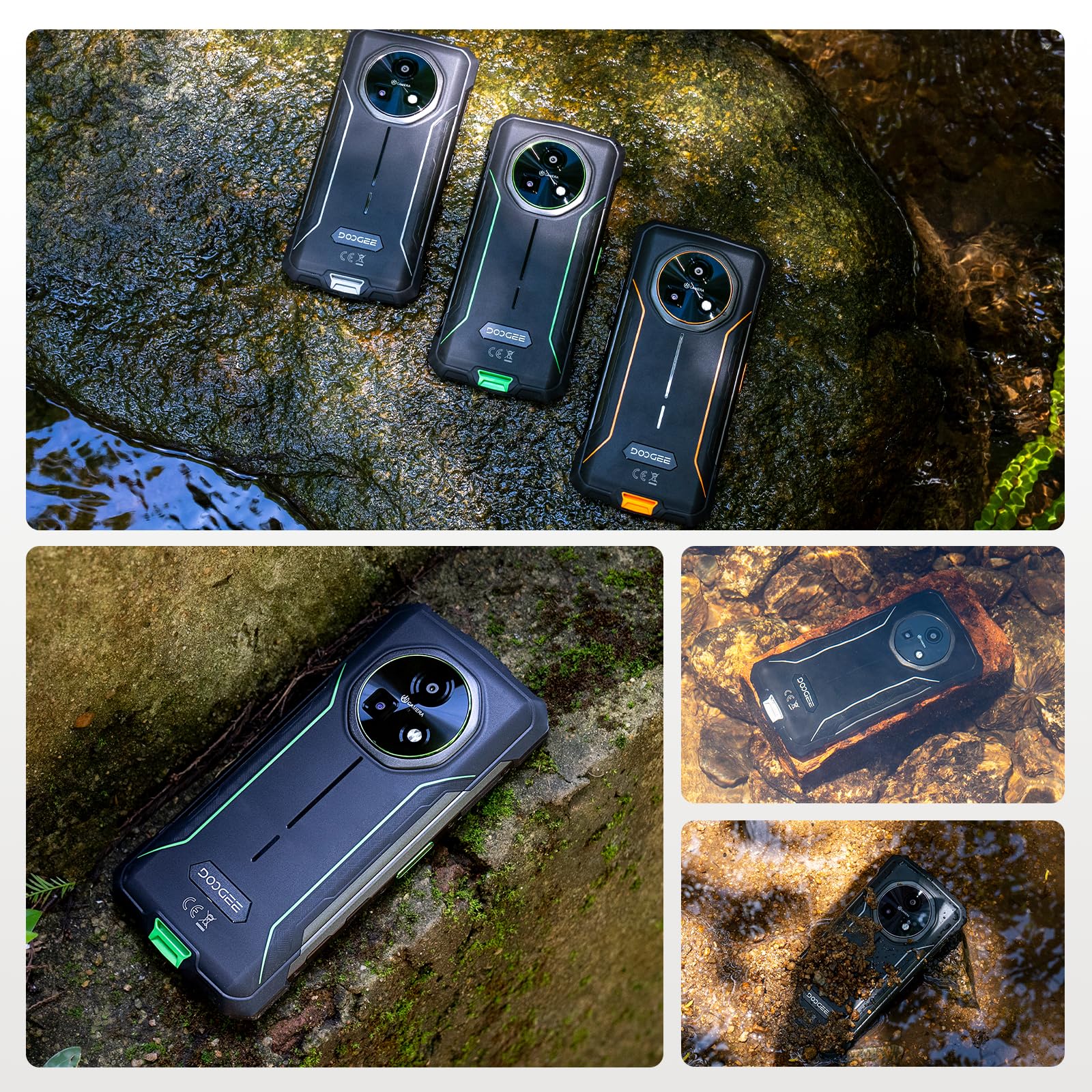 DOOGEE Fire 5 Pro Rugged Phone,13000mAh Battery,Helio G81 Octa Core,Android 15 with Gemini AI,20GB+128GB/2TB,6.6" HD+90Hz Rugged Smartphone,13MP+8MP,IP68 Waterproof Phone,NFC/OTG/Triple Card Slot