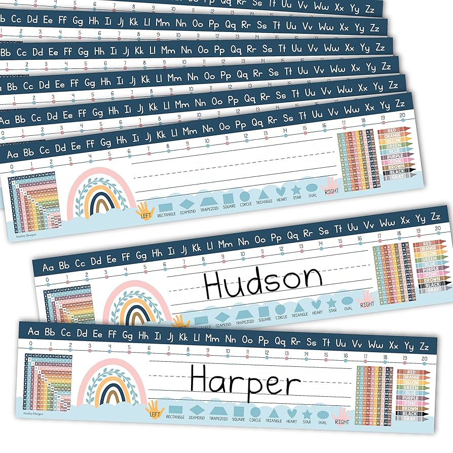 amazon-com-desk-name-tags-for-classroom-25-student-name-plates-for-classroom-kindergarten-preschool-1st-2nd-3rd-grade-13x3-teacher-nameplates-for-student-desks-boho-nametags-office-products for Free Printable Name Plates For Kindergarten Amazon.com: Desk Name Tags for Classroom -25 Student Name Plates for Classroom Kindergarten, Preschool, 1st, 2nd & 3rd Grade, 13x3 Teacher Nameplates for Student Desks, Boho Nametags : Office Products for Free Printable Name Plates For Kindergarten