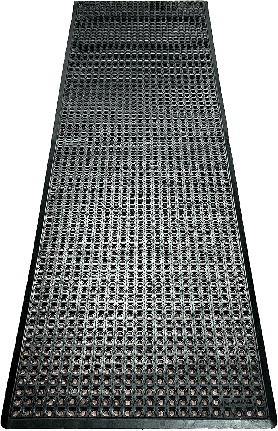 Rhino Mats, B-Series Anti-Fatigue Drain-Thru, Grease Resistant, Non-Slip Drainage Floor Mat for Restaurant, Kitchen, Pool, Car Wash, Lab, Gyms, Workplace, Docks or Anywhere (Black, 3' x 10' x 3/4")