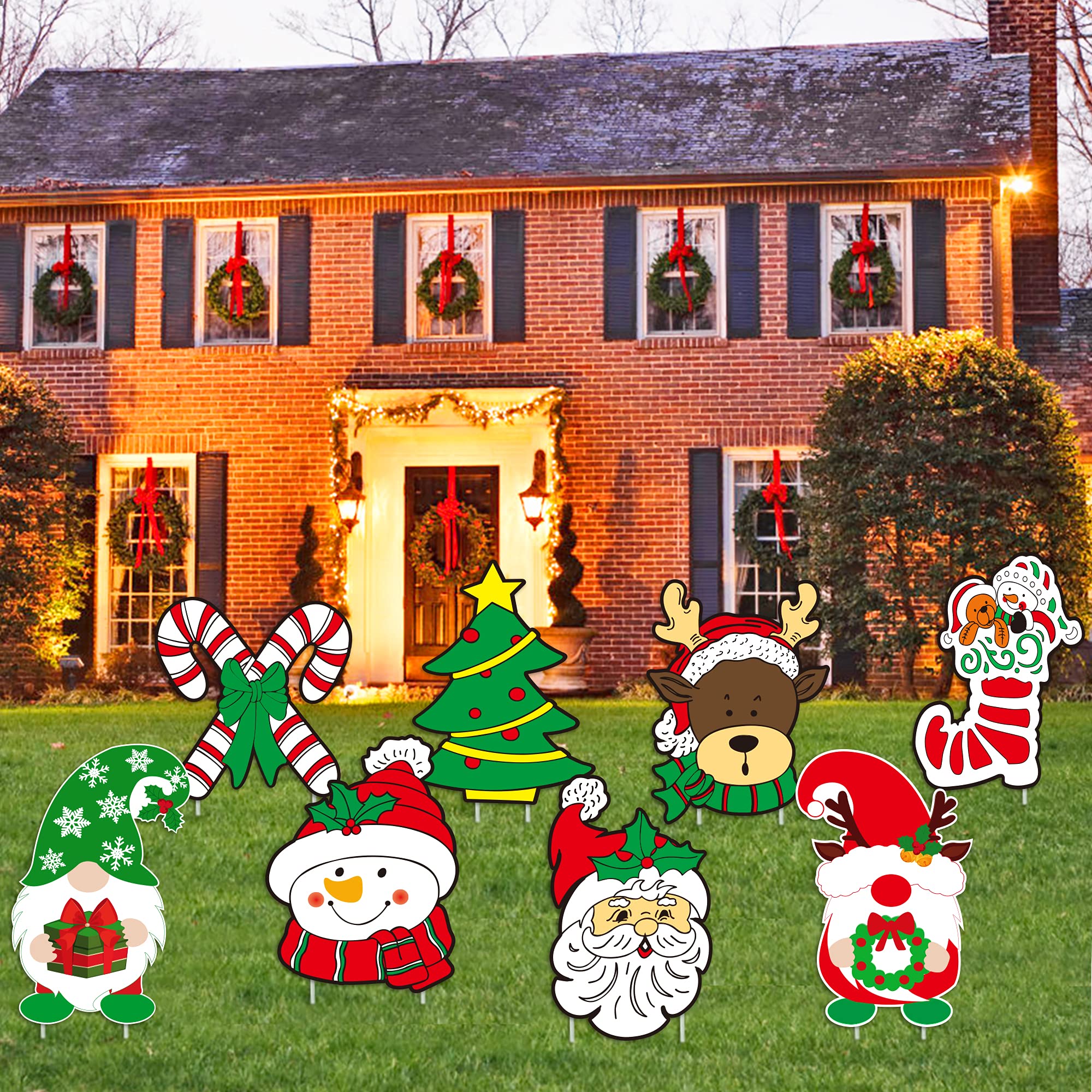 クリスマス デコレーション アウトドア クリスマス ヤードサイン ホリデー装飾 Amazon.co.jp: Mosoan 屋外 クリスマス デコレーション 8ピース