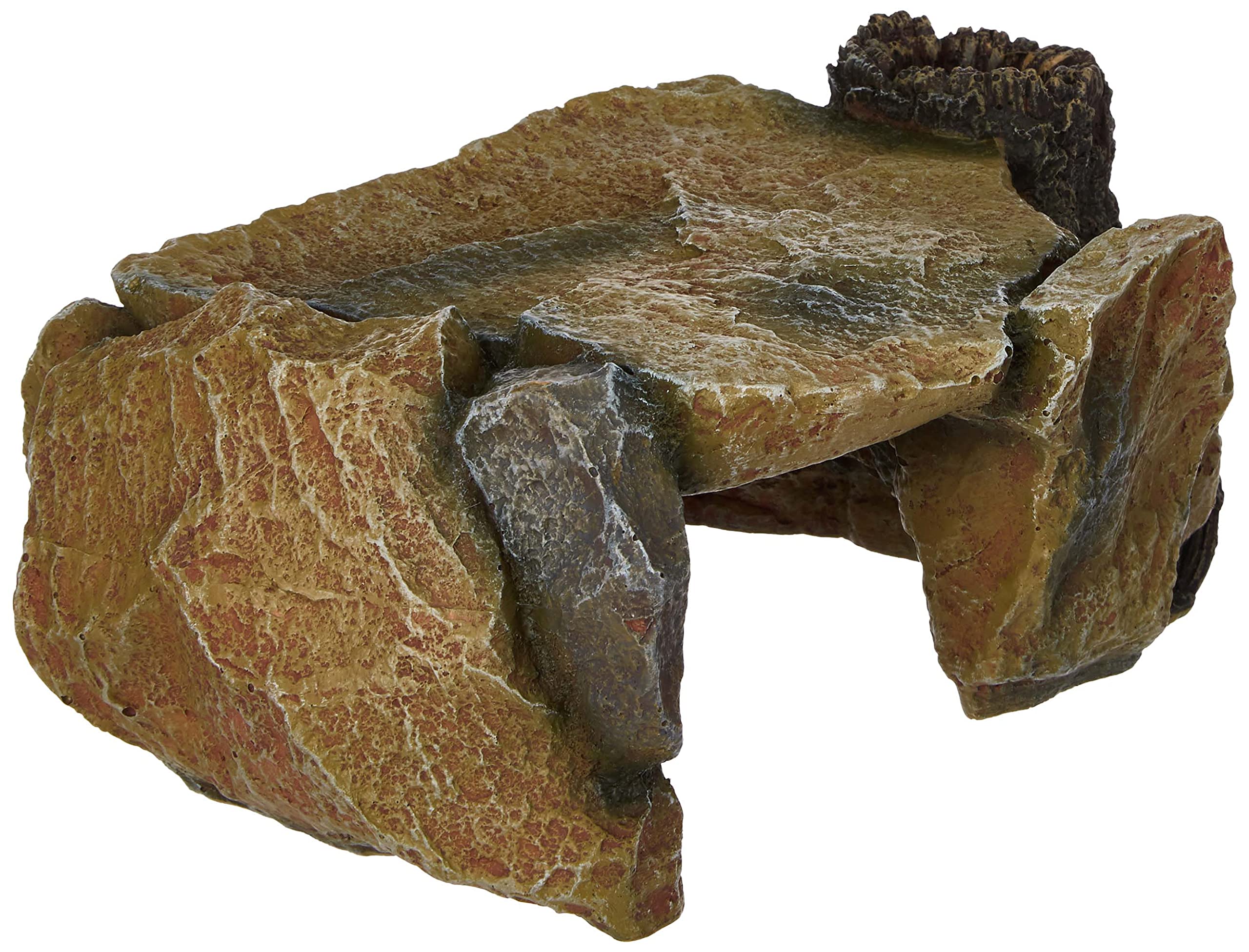 TRIXIE 8847 - Plateau roccioso con tronco d'albero, decorazione per acquario, 25 cm