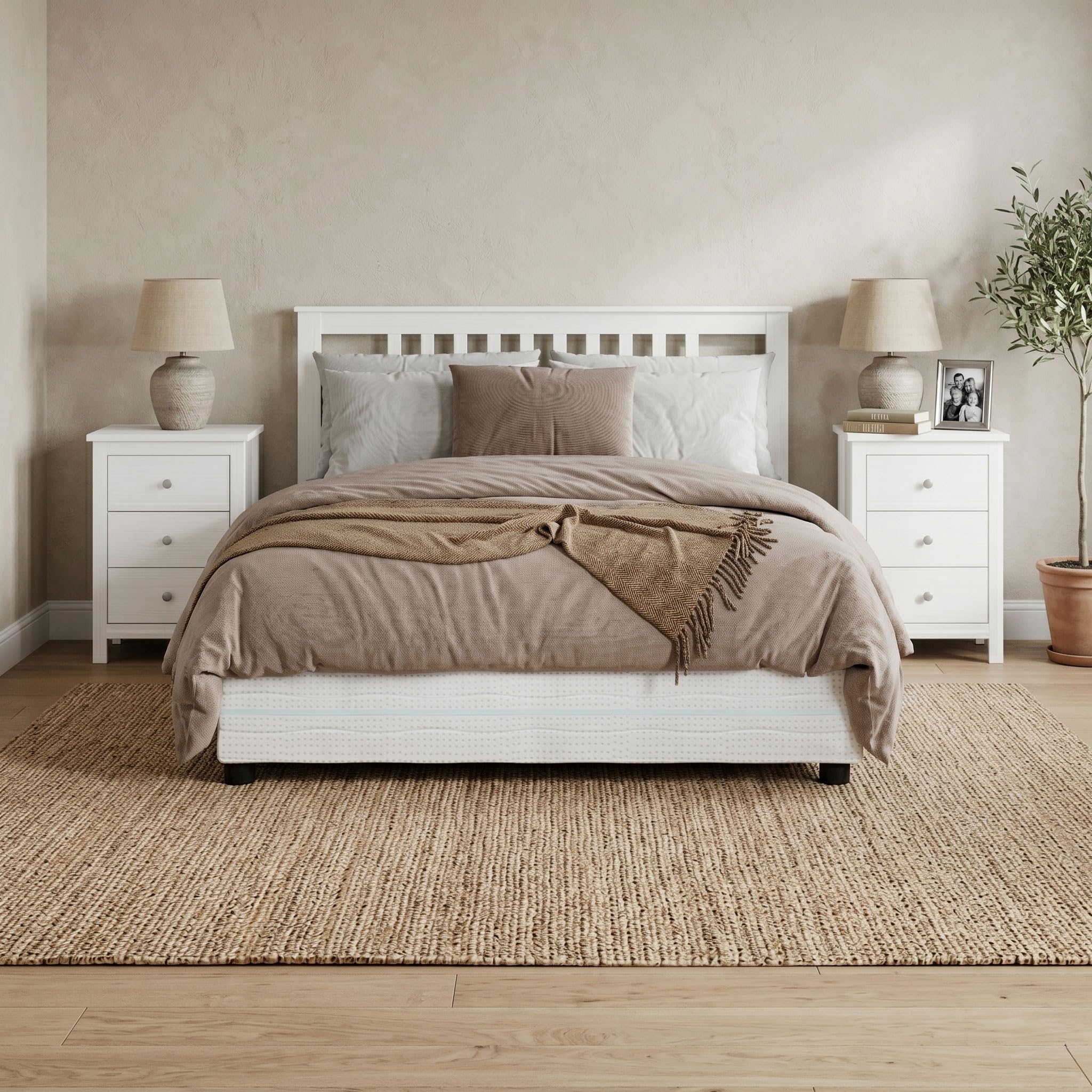 Dogar Moblit Cabecero de Pino Macizo para Cama con Somier de 135cm Color Blanco Translucido Serie Alme Medidas (100x145x2) cm (Alto-Ancho_Fondo) Requiere Montaje