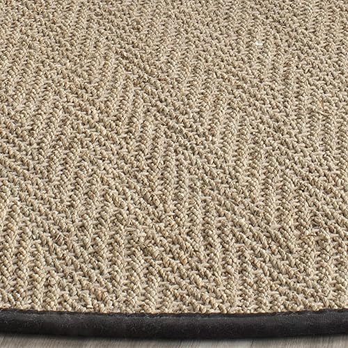 Miniatura 317 de Safavieh Colección de fibra natural NF115P - Alfombra (fibra natural), color gris, Fibras naturales beige, (Natural/Beige),Natural/Negro,Natural