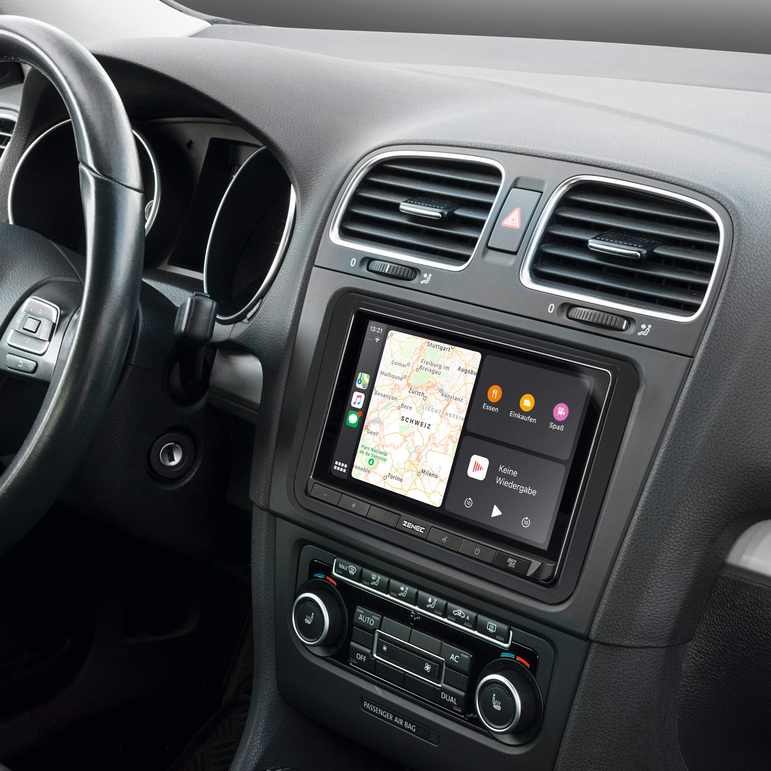 ZENEC Z-N528: radio samochodowe 2-DIN, system multimedialny z ekranem dotykowym 17,1 cm/6,75", DAB+, Bluetooth, USB, centrum multimedialne z Apple CarPlay i Google Android Auto