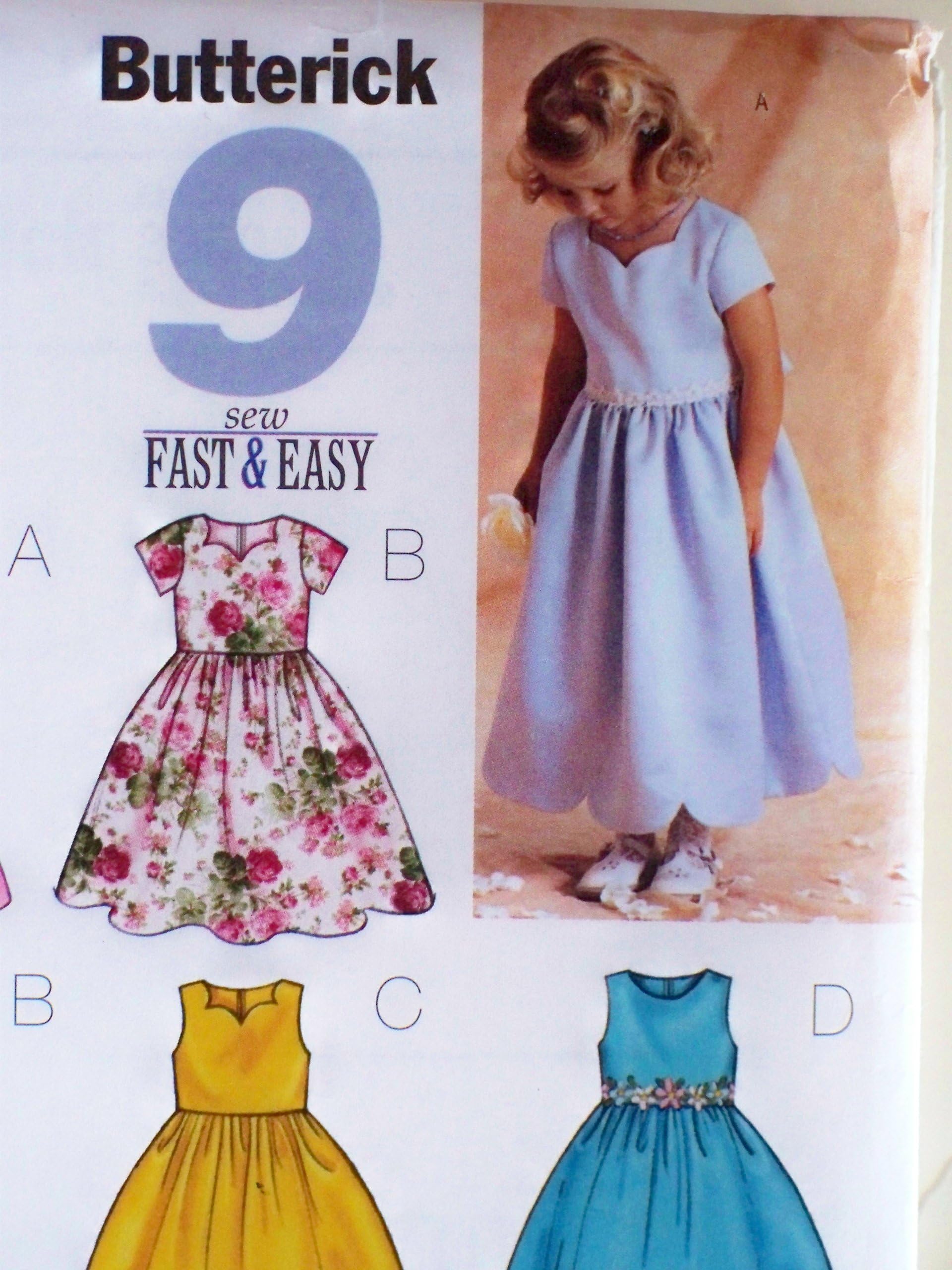 BUTTERICK PATTERNS B3350 Children's/Girls' Dress, Size 6-7-8