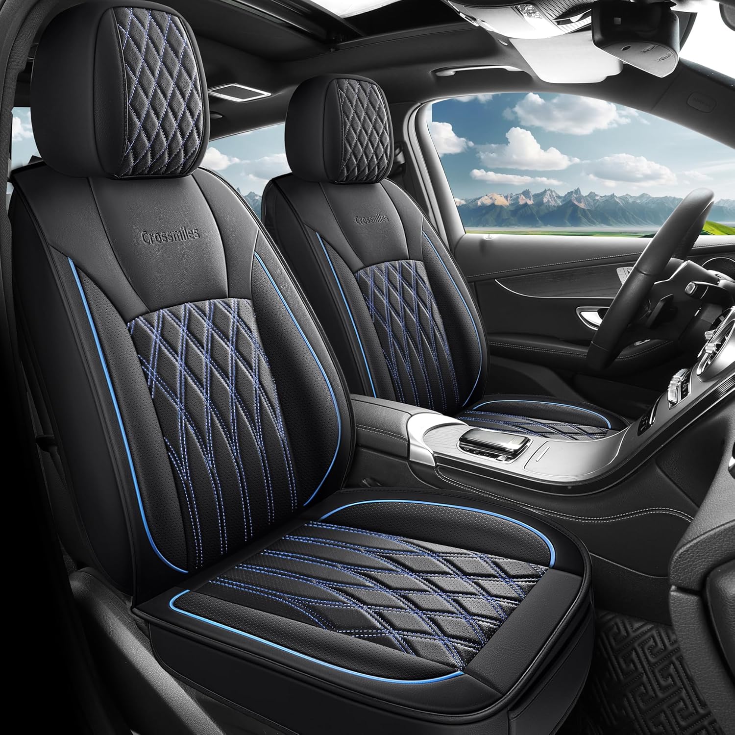 Car Leather Seat Cover，Protector Seat Waterproof Automotive Seat Covers