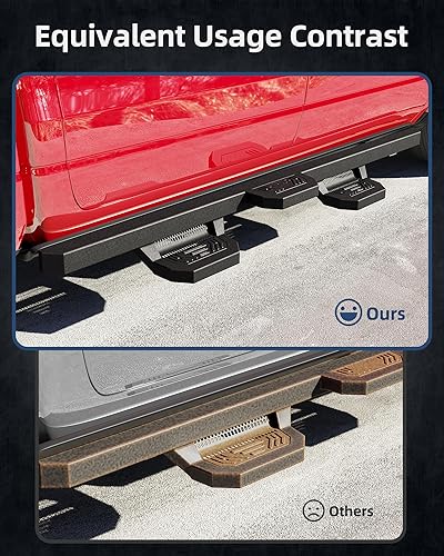 Miniatura 4 de Estribos compatibles con Ford F-150 SuperCrew Cab 2015-2023, Ford F-250 F-350 Super Duty Crew Cab 2017-2022, barras Nerf