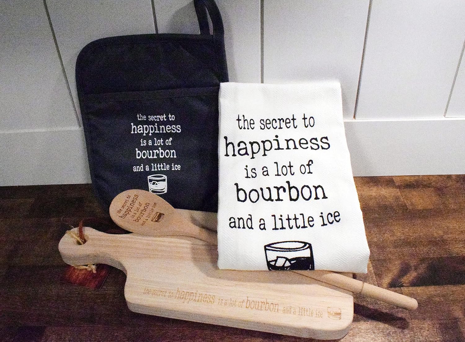 Bourbon The Secret to Happiness Tea Towel - Image 6