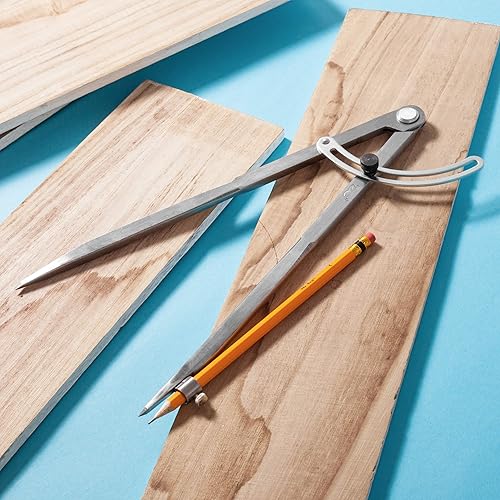 Miniatura 9 de Mr. Pen - Brújula grande profesional para carpintería, brújula de 12 pulgadas con ala, brújula para geometría, herramienta de dibujo de brújula,