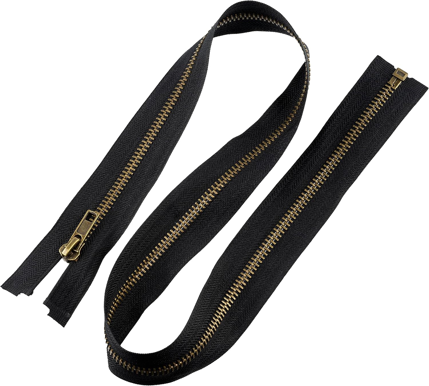 AERZETIX - C61412 - Set of 5 Separable Zippers 65 cm in Metal - Zip Closure - Black - Leather Goods Sewing Bag Clothes Pants Haberdashery Pull Handle