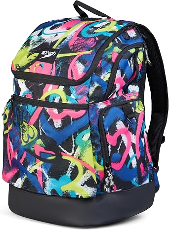 Speedo Teamster 2.0 S rt  antas  S rt  antas  35L - Y zme  in - Grafiti Kalpler - Siyah/Mavi/Sar /Pembe, Mavi/Sar /Pembe/Ye il Kabarc klar, 35 L