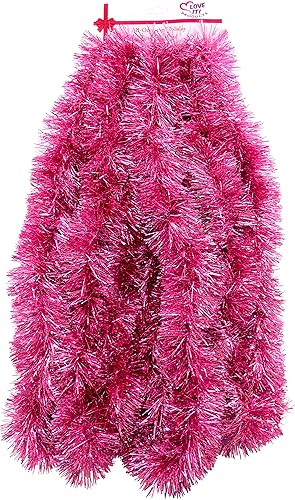 Miniatura 15 de Guirnalda de oropel de 25 pies, perfecta para vacaciones, Día de los Caídos, 4 de julio, Navidad, Nochevieja, bodas, cumpleaños, festividades,