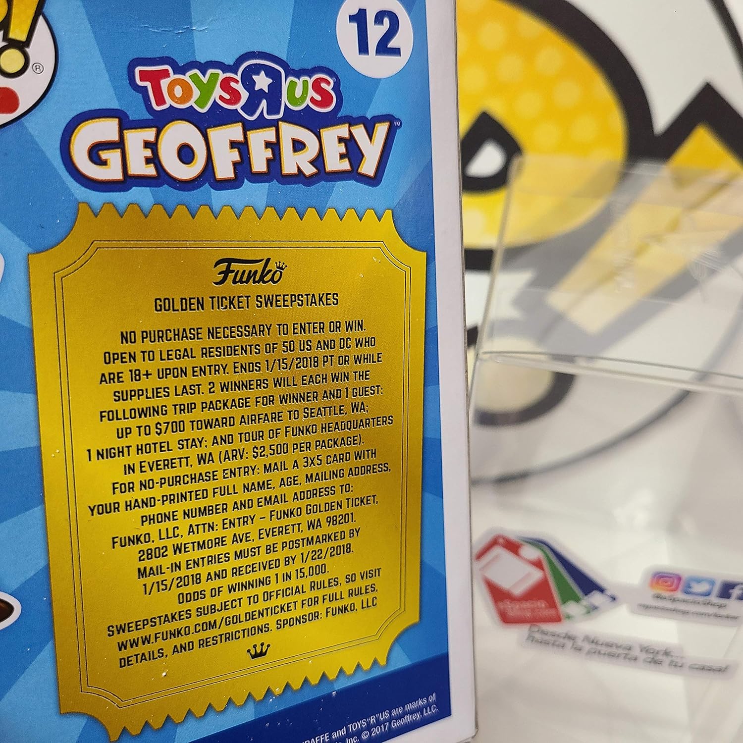 Funko Limited Edition POP AD Icons Geoffrey The Giraffe 12 - Toys 'R US Exclusive Vinyl Figure with Golden Ticket Chance!