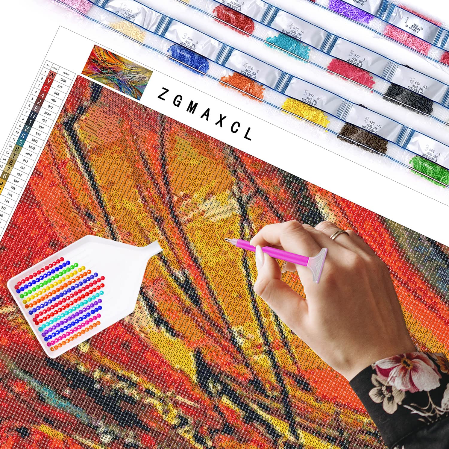 Amazon.co.jp: ZGMAXCLDIY 5D ダイヤモンドアート キット 全面貼り付け
