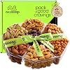 NUT CRAVINGS - Halloween Treats For Adults Mixed Nuts Gift Basket Green Ribbon 7 Assortments, 2.2 LB Holiday Xmas Christmas Food Arrangement, Healthy Snack Care Package, Food Assortments
