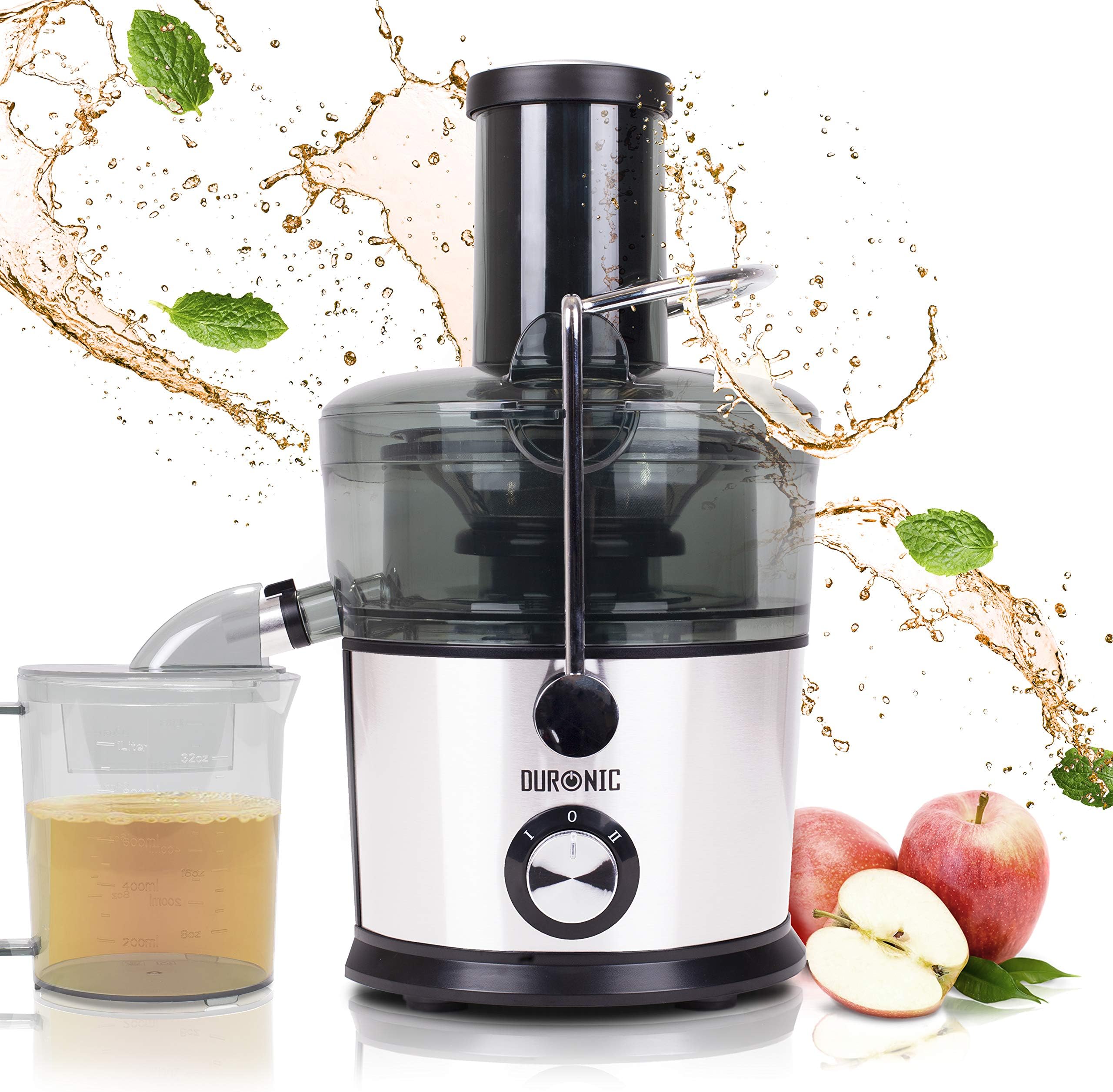 Duronic Juicer JE7C Centrifugal Juicer Machine 2 Speed Settings Whole Fruit Juicers 800W Fruit & Vegetable Juice Extractor 1L Jug