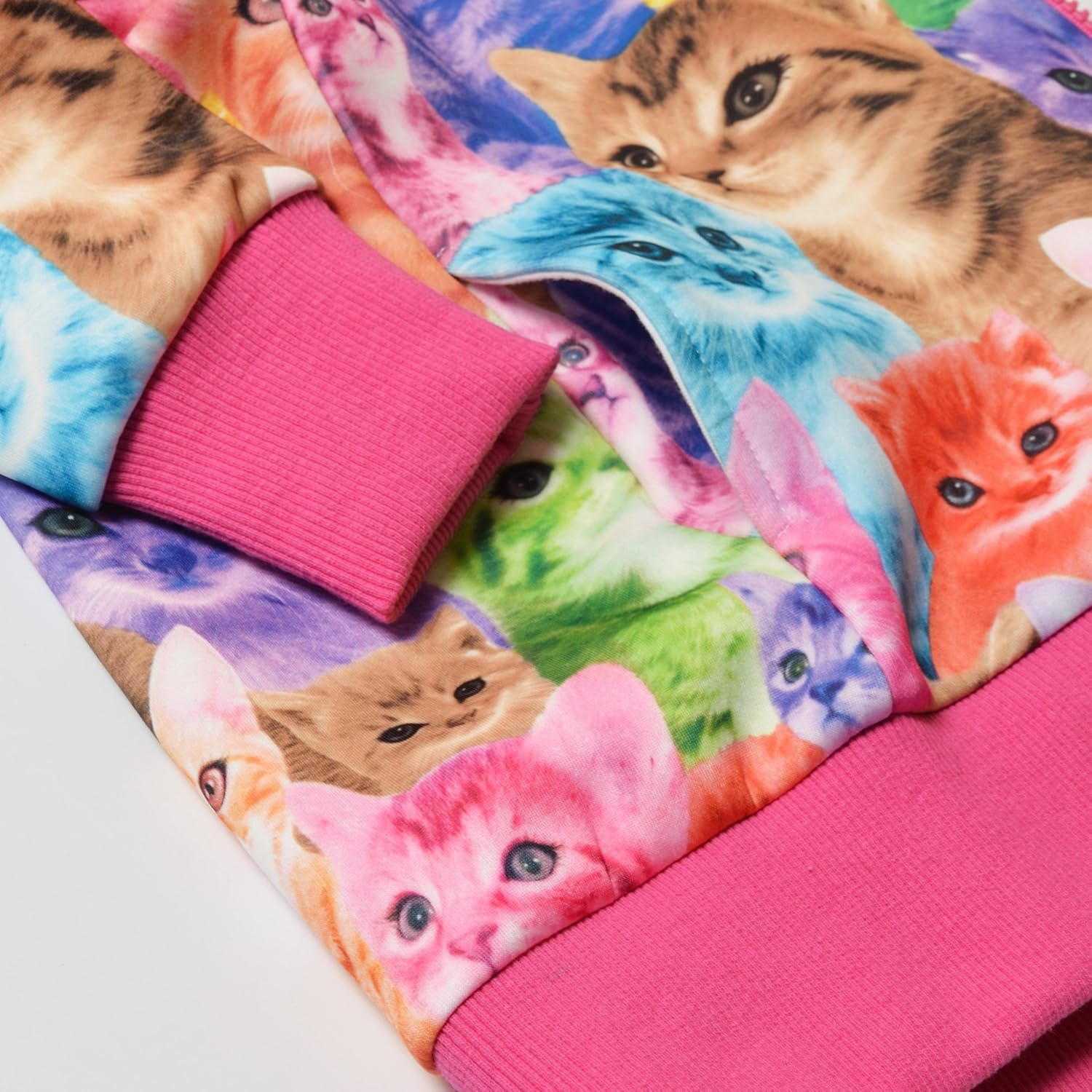 Girls Zip Up Hoodie Jacket Unicorn/Cat Sweatshirt with Pockets - Image 5