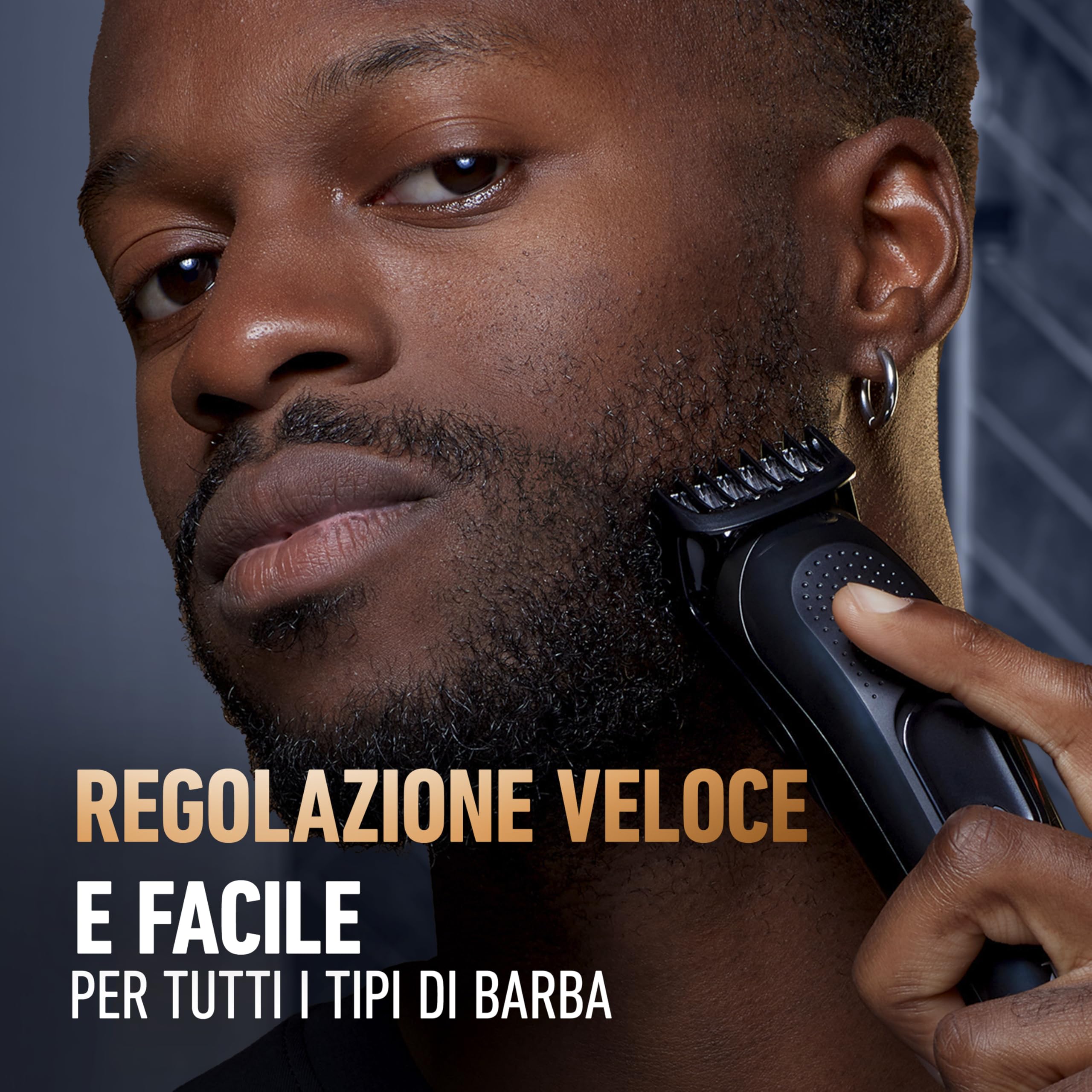 King C. Gillette Rasoio Elettrico Barba, Regolabarba Uomo Senza Fili con 5 Pettini Intercambiabili, 1 Spazzolina di Pulizia, 1 Caricatore e 1 Custodia con Zip | Ricaricabile, Regolabarba Uomo, con 5 Pettini Intercambiabili, 1 Spazzolina di Pulizia, 1 Cari