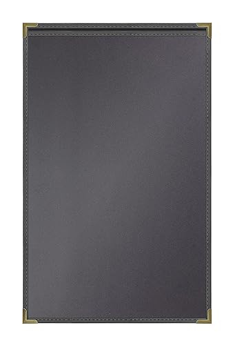 Miniatura 8 de Paquete de 10 fundas de menú estilo Pajco de Goodsmart con borde de una sola costura, vinilo transparente (negro, 2 vistas, 8.5 x 11 pulgadas)