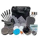 27-Piece Car Detailing Kit – Car Accessories & Cleaning Tools with Drill Brush, Soft Brushes, Buffing Pad, Chrome Polishing Tool, Interior & Exterior Cleaning Set for Car Owners & Enthusiasts