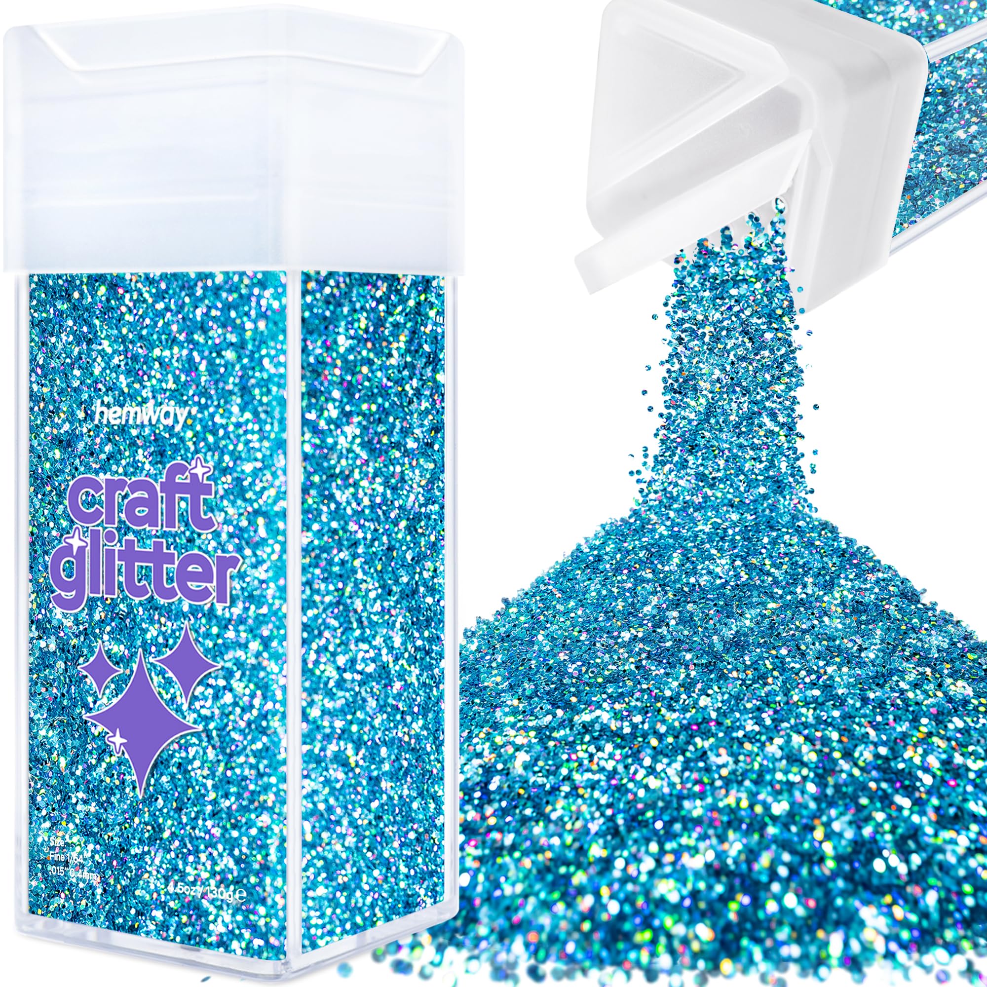 Purpurina holográfica azul océano fina y ultra brillante