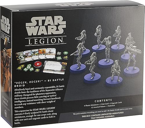 Miniatura 2 de Atomic Mass Games Star Wars Legion Expansión de unidad Droides de batalla B1, amplía tu Alianza Separatista!, juego de mesa de estrategia y