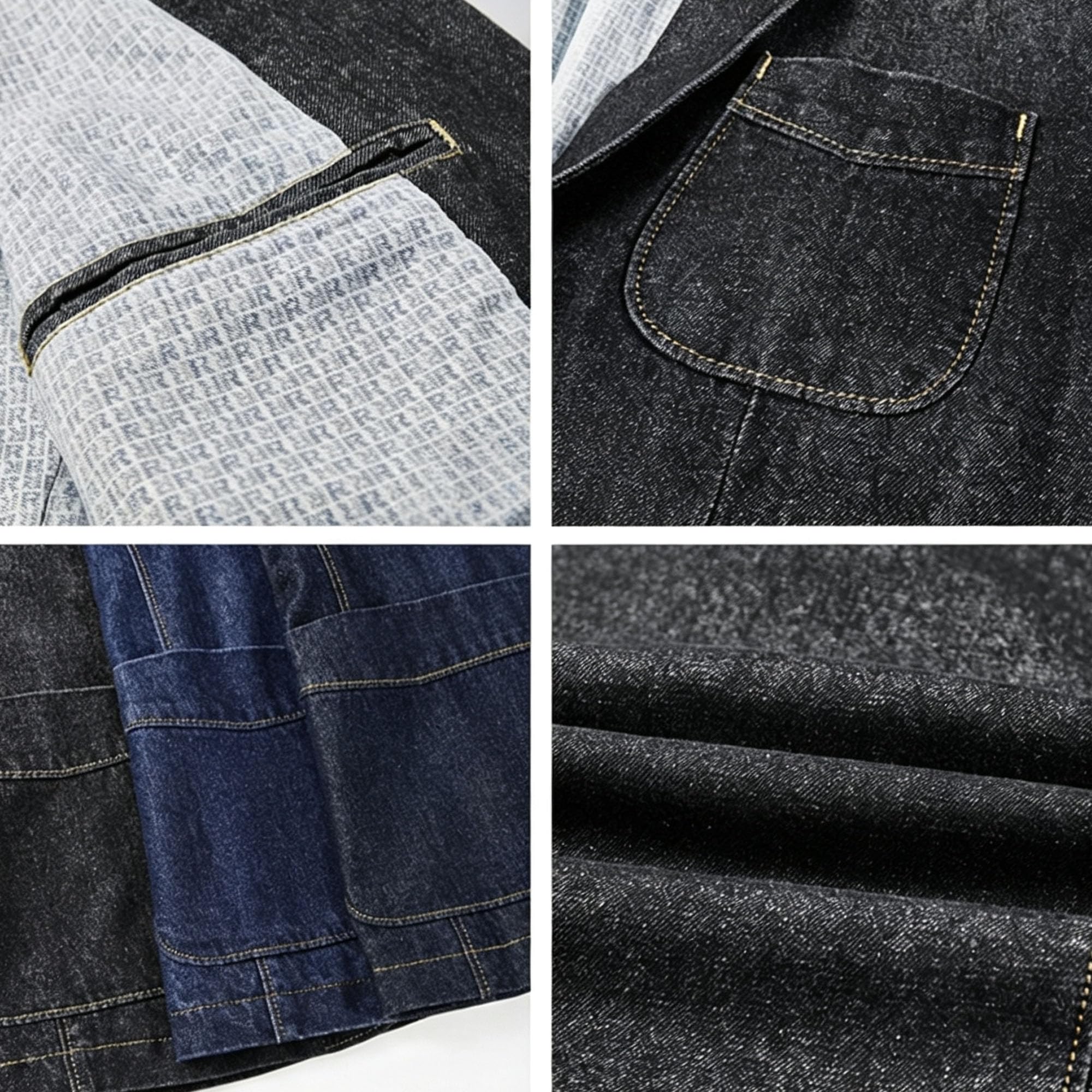 Giacca sportiva da uomo, casual, in denim, con due bottoni, stile vintage