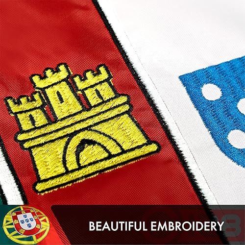 Vista 63 de G128 Bandera venezolana de Venezuela 3 x 5 pies Serie ToughWeave doble cara bordado de poliéster 210D Bandera de país, diseño bordado