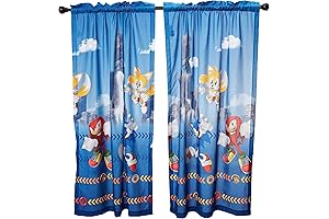 Sonic The Hedgehog Kids Blue Curtains 82x63