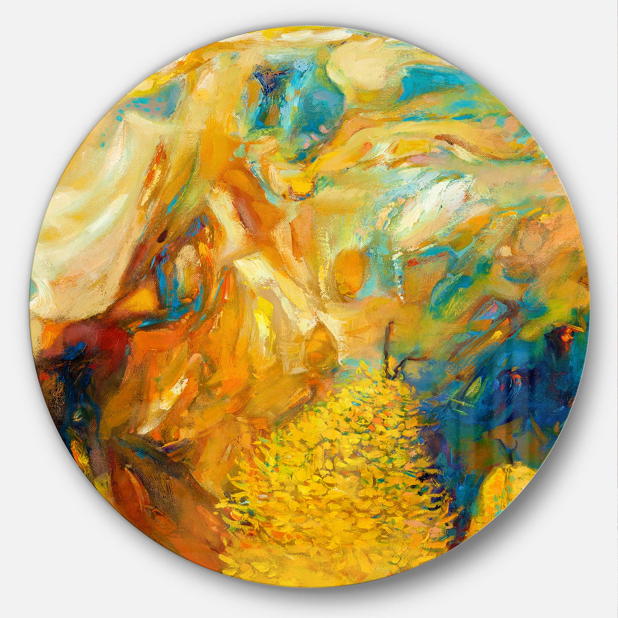 Amazon.co.jp: Designart コラージュ抽象メタルアートワーク ディスク