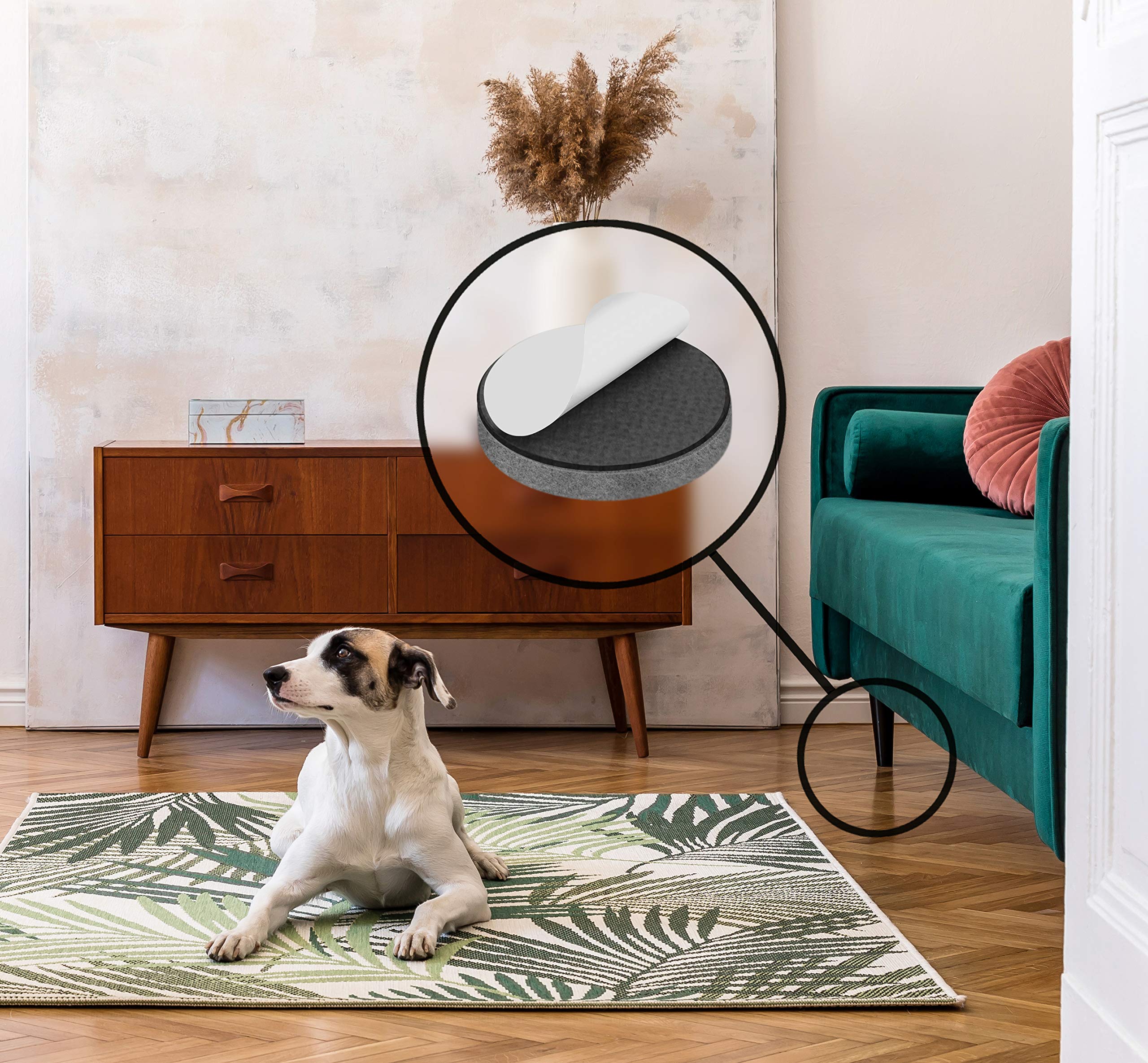 Slipstick CB113 - Almohadillas de Fieltro Autoadhesivas de 1 Pulgada (Paquete de 144 Piezas) Deslizadores de Fieltro Adhesivos Redondos
