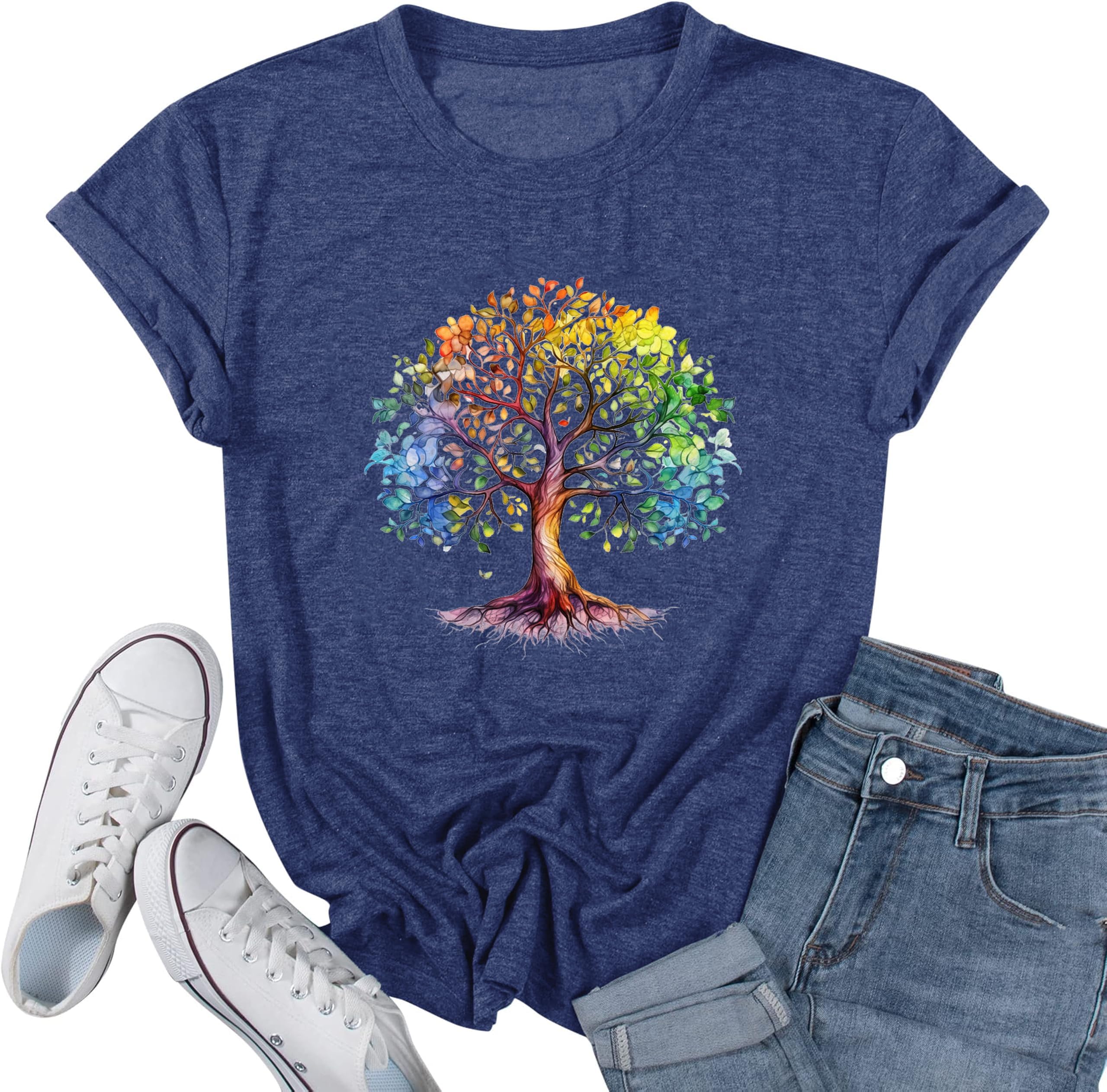 Funny Graphic Women Skinny Pine Tree Shirt Summer Hiking Camping Athletic Tees Nature Casual Comfy Clothes