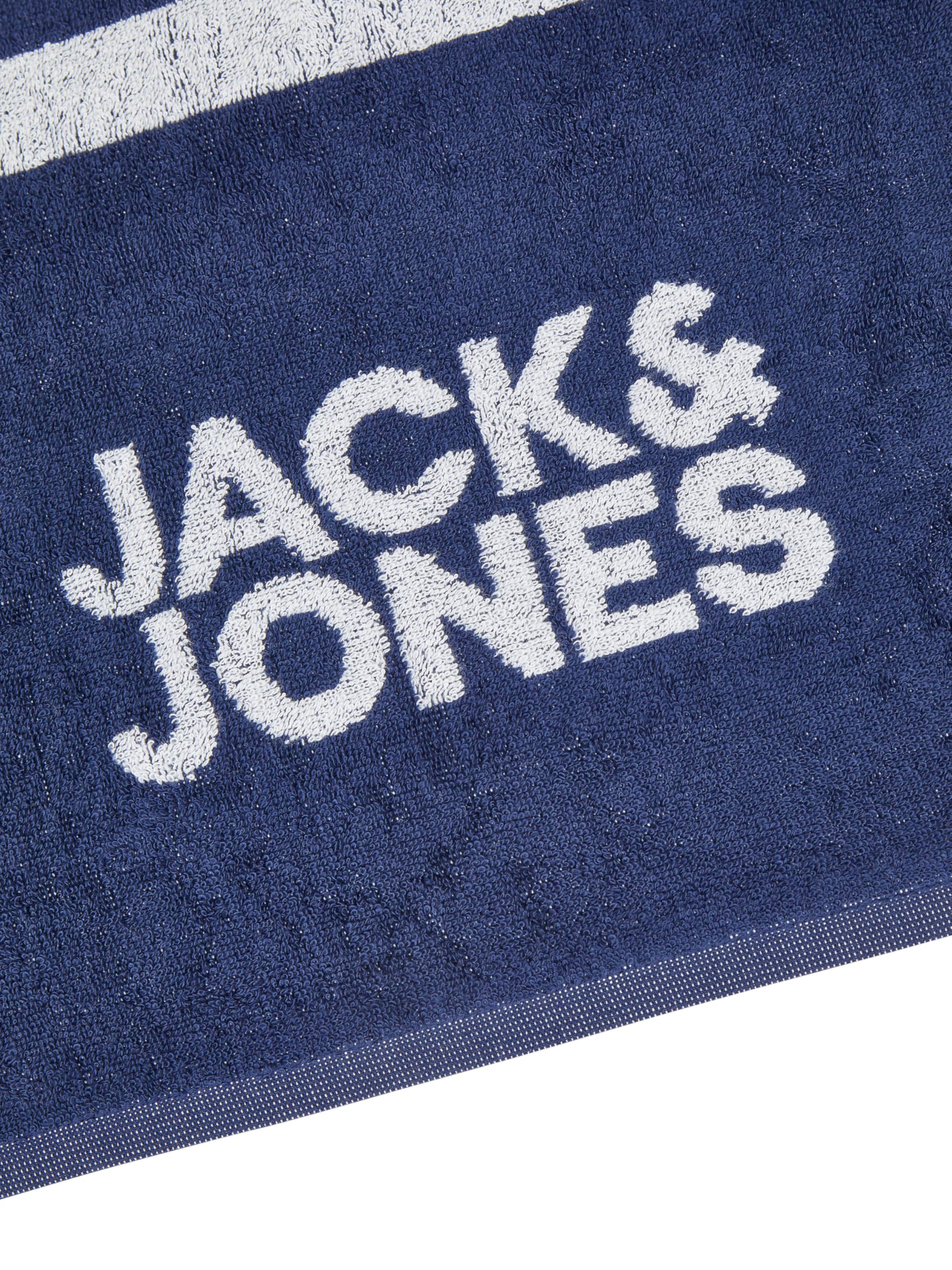 JACK & JONES Serviette de plage 80 x 160 cm 100% coton éponge JACCLUB Serviette de bain de sport
