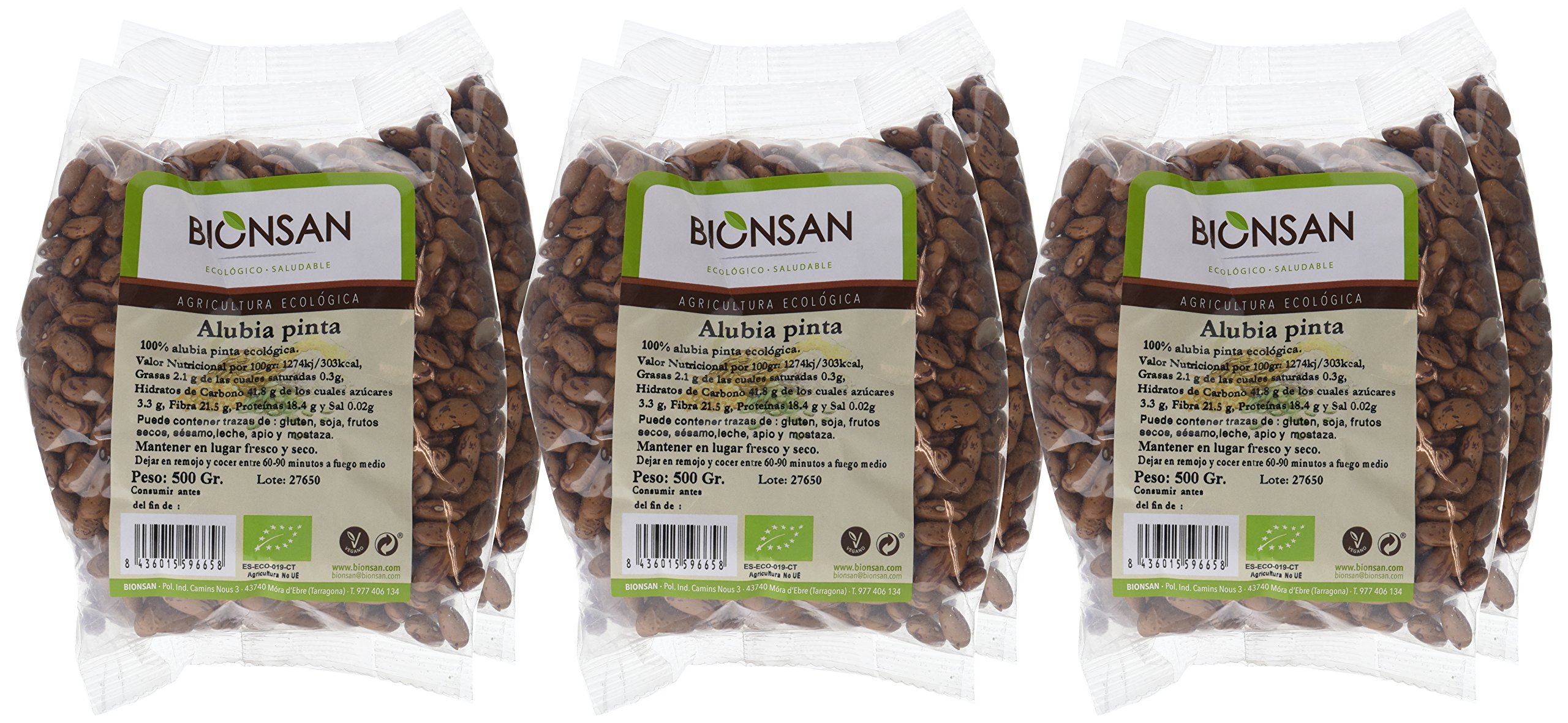 Bionsan Alubia Pinta | Cultivo Ecológico | 6 Bolsas de 500gr | Total: 3000gr
