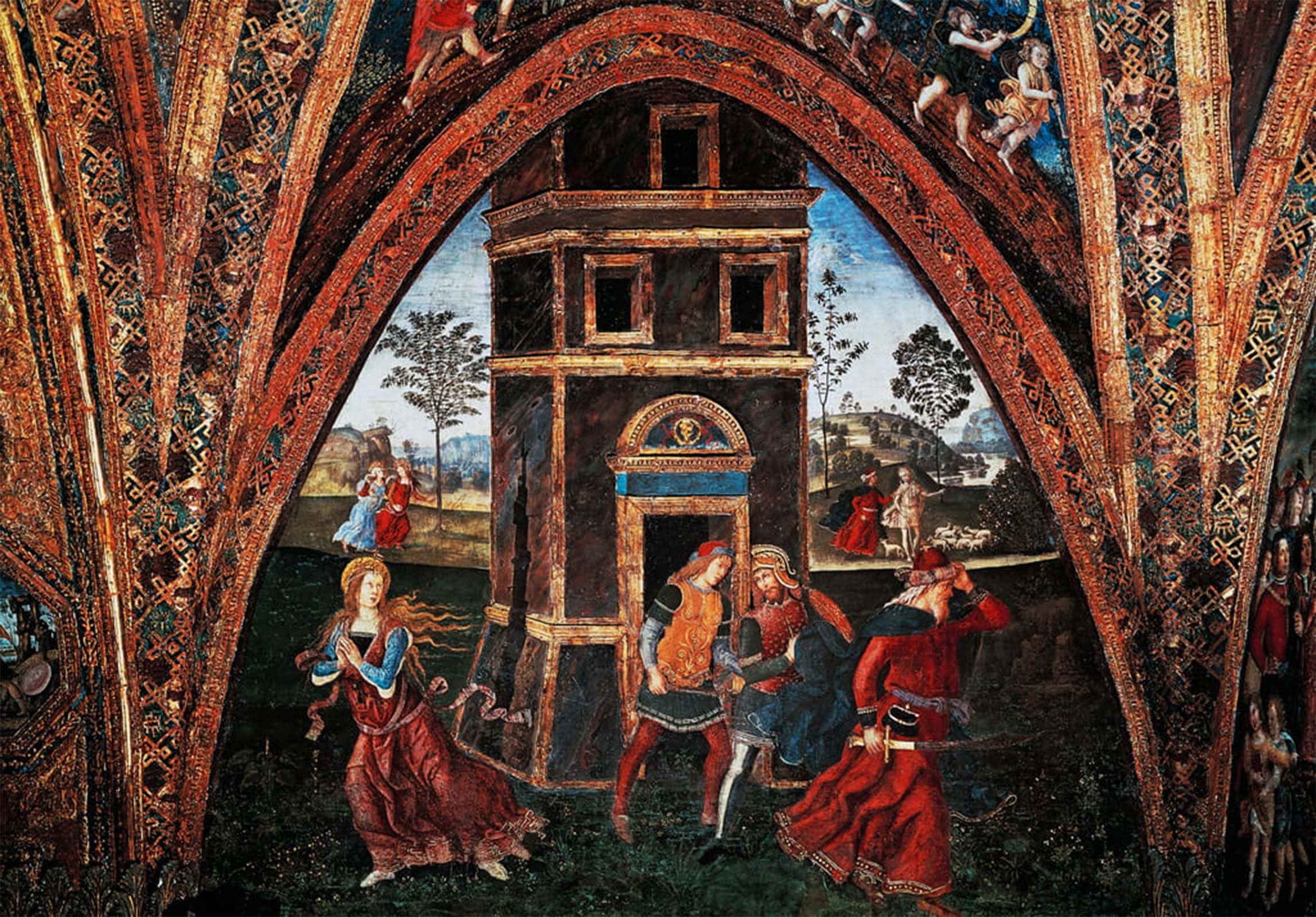ARTXLXXBN Famous Art Print Poster Vintage Wall Art Martyrdom of Saint Barbara by Bernardino Di Betto Pinturicchio Canvas Art Poster for Home Decor 60x90cm