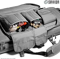 Vista 4 de Savior Equipment Specialist Series - Funda mochila táctica para dos armas largas, almacenamiento de 4 pistolas, cremalleras bloqueables, asas
