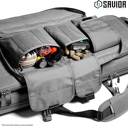 Miniatura 4 de Savior Equipment Specialist Series Tactical Double Long Gun Bag Case Backpack 4 Pistol Handgun Storage, Lockable Zippers, Padded Drag Handles,