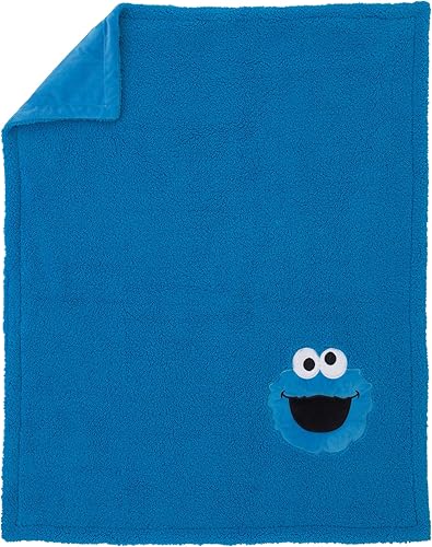 Miniatura 6 de SESAME STREET Elmo - Manta de sherpa de felpa suave roja con apliques