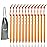 Aluminum Alloy Tent Stakes Pegs, 12-Pack Aluminum Ground Pegs with Reflective Pull Ropes, Lightweight Metal Stakes Pegs for Camping Tents Hammocks (Orange)