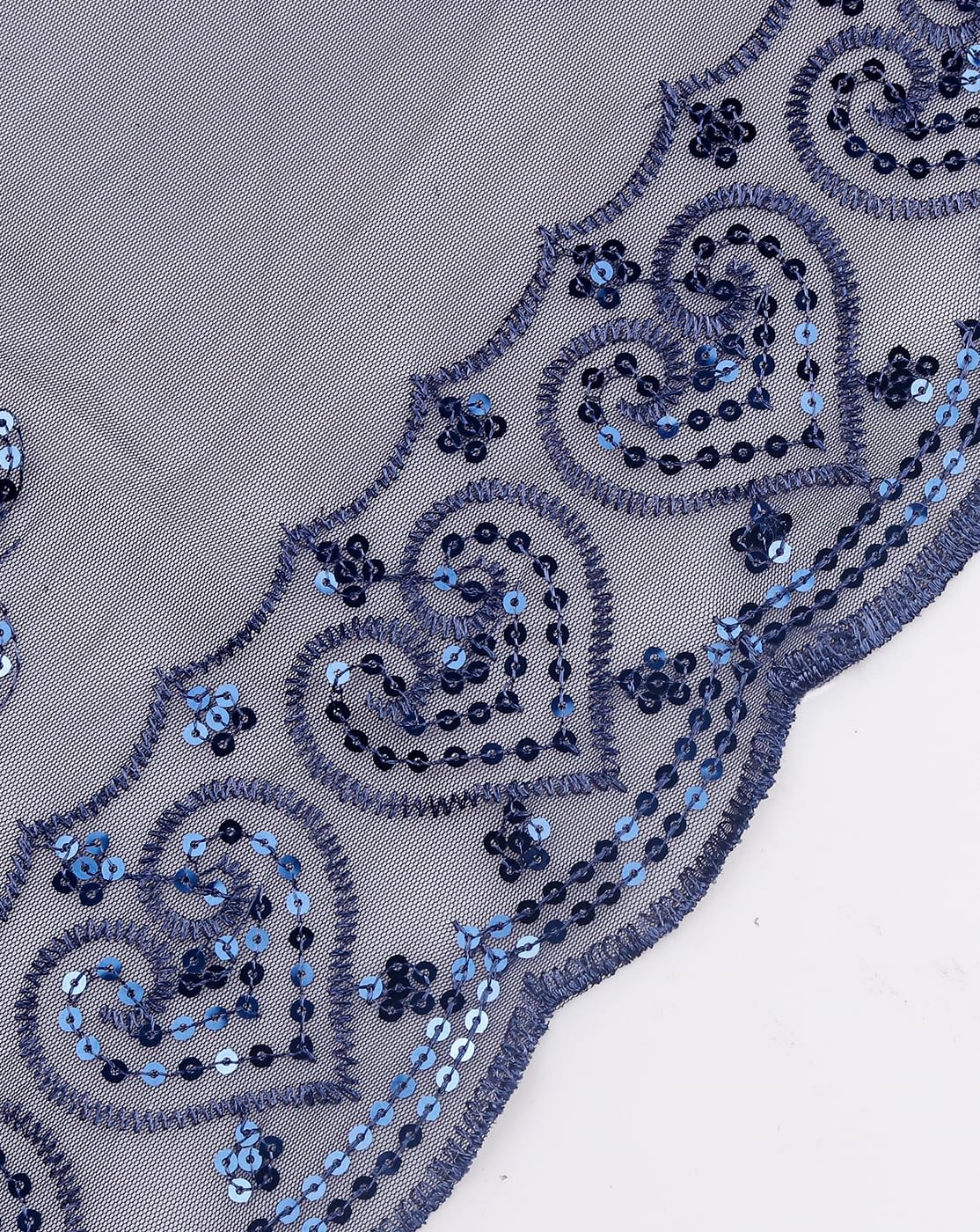 L'VOW Women's Glittering 1920s Scarf Mesh Sequin Wedding Cape Fringed Evening Shawl Wrap - Image 7